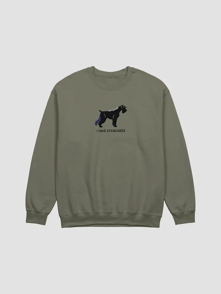 I Have Standards Sweatshirt (Embroidered) of a Standard Schnauzer(Black) product image (7)