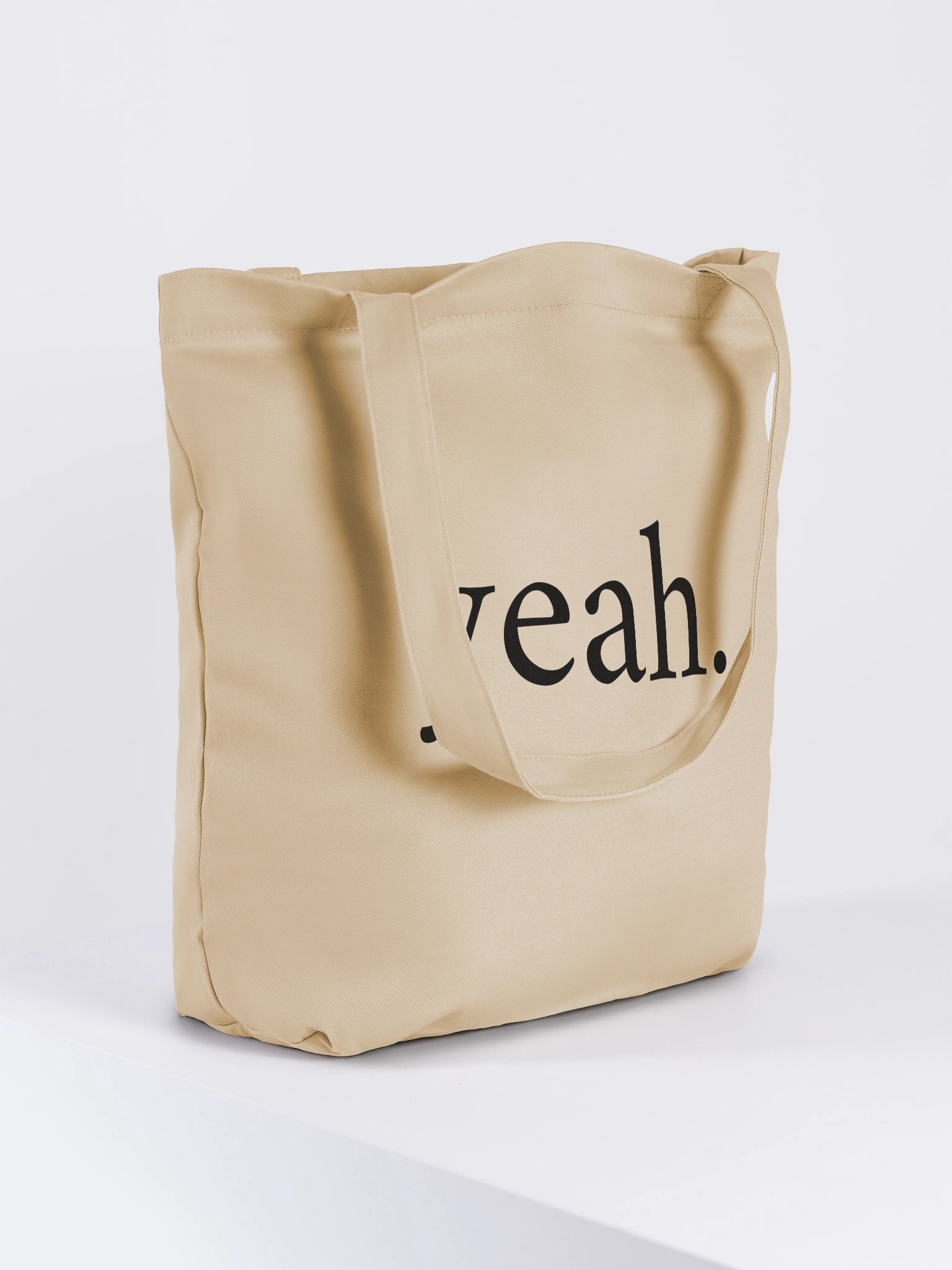 “yeah.” Tote Bag (Beige) product image (4)