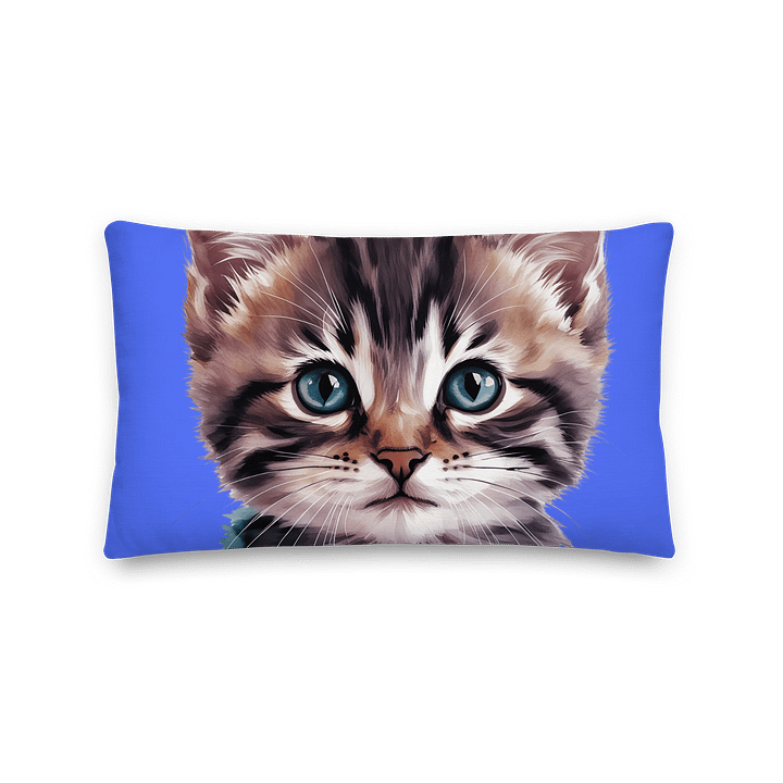 Cat Cushion/ Pillow Neon Blue product image (2)