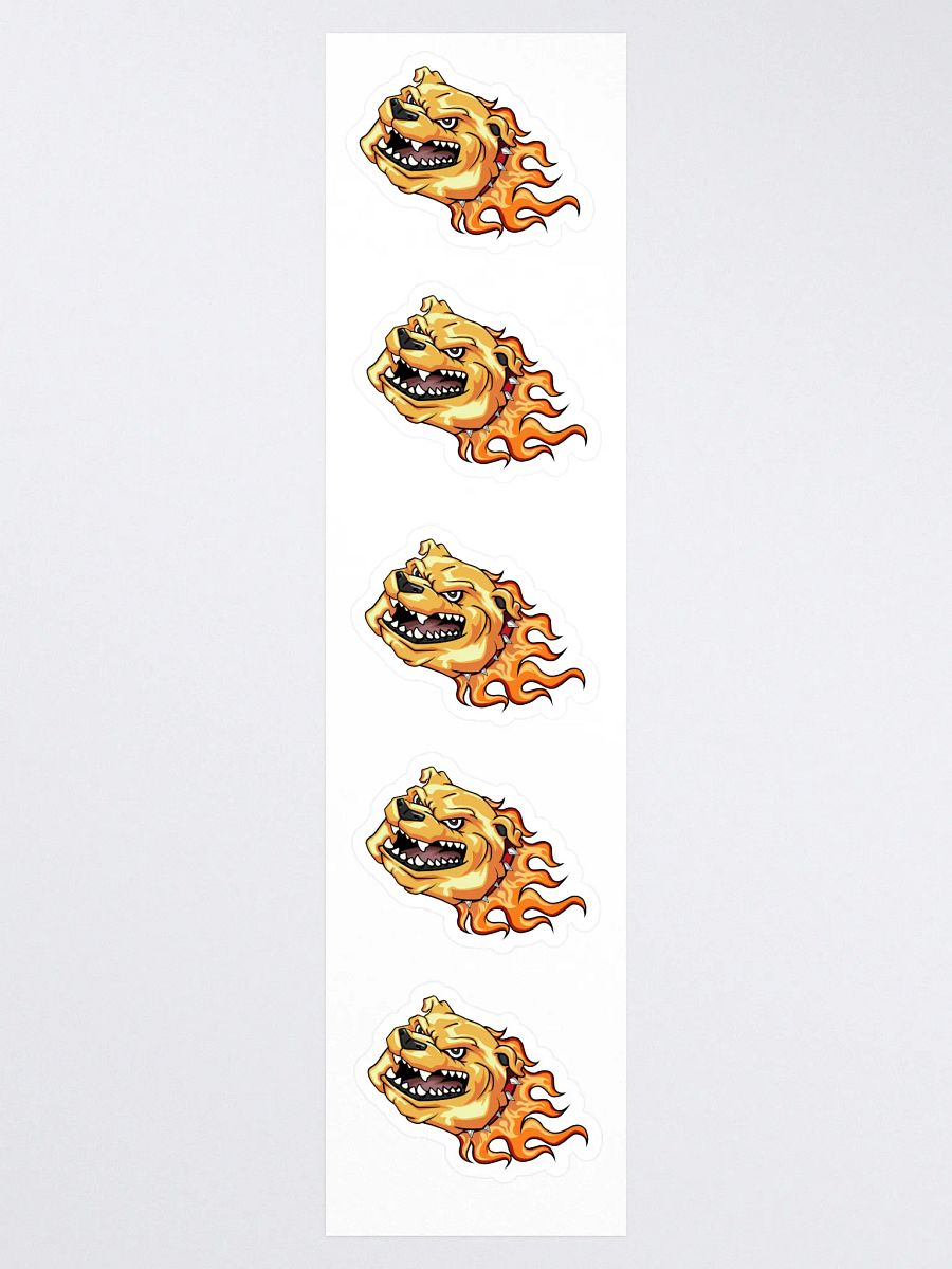 Sticker Strip 15" x 3.75" Angry Flaming Bulldog Stickers product image (3)