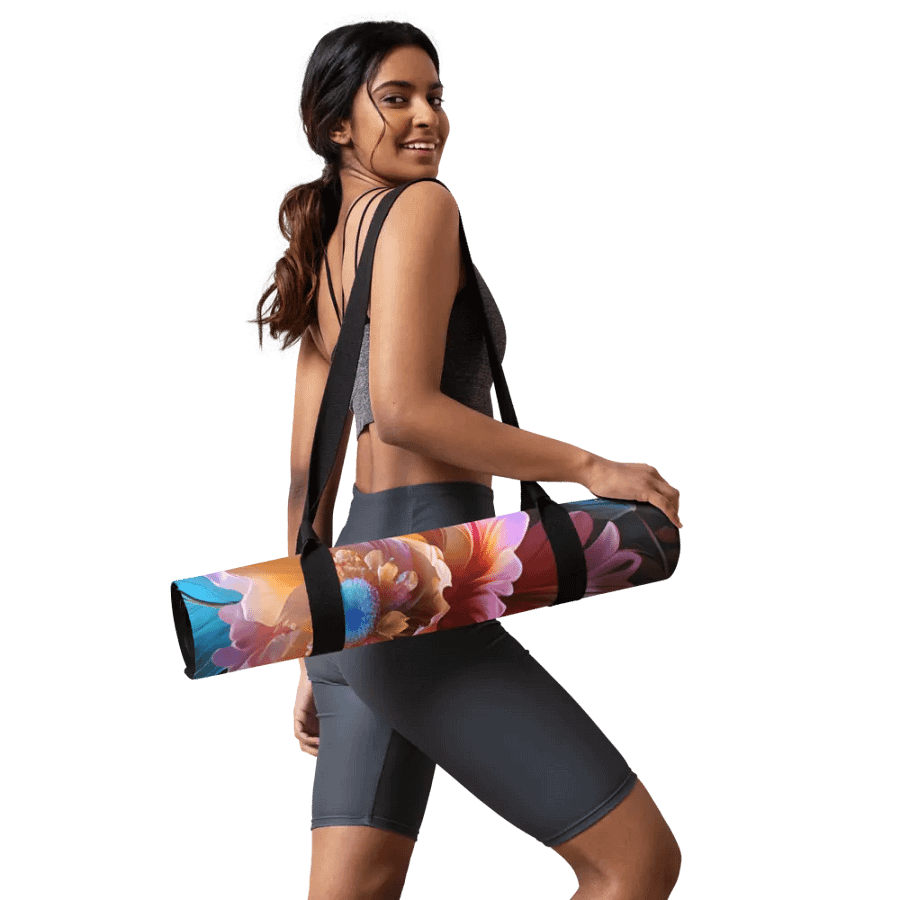 Iridescent Flowers Yoga Mat product image (10)