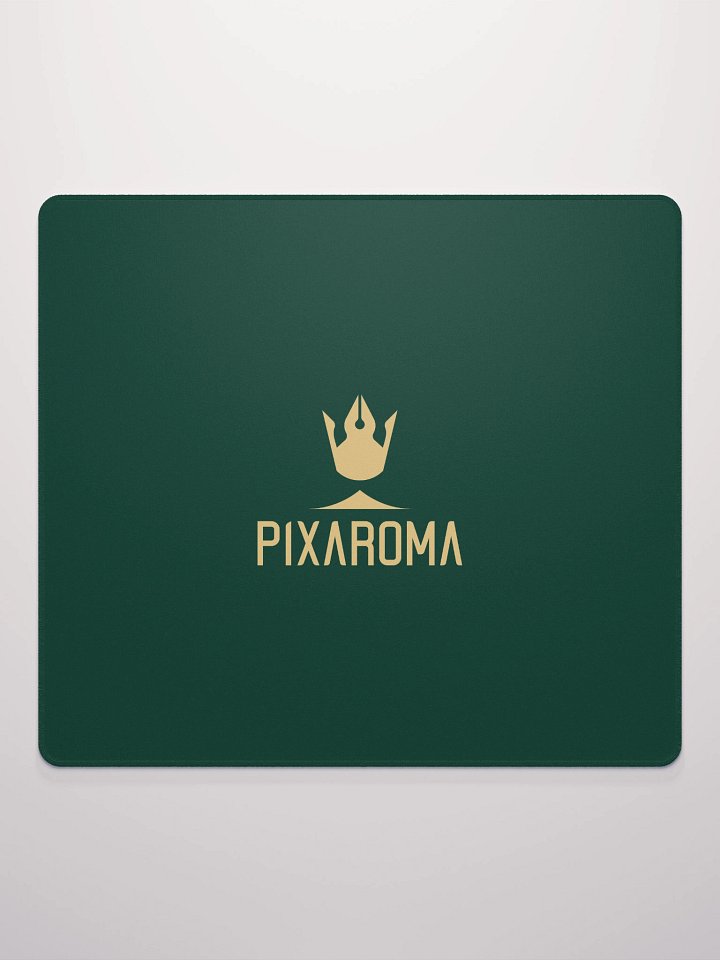Pixaroma Gold Logo Gaming Mouse Pad (Green Edition) product image (4)