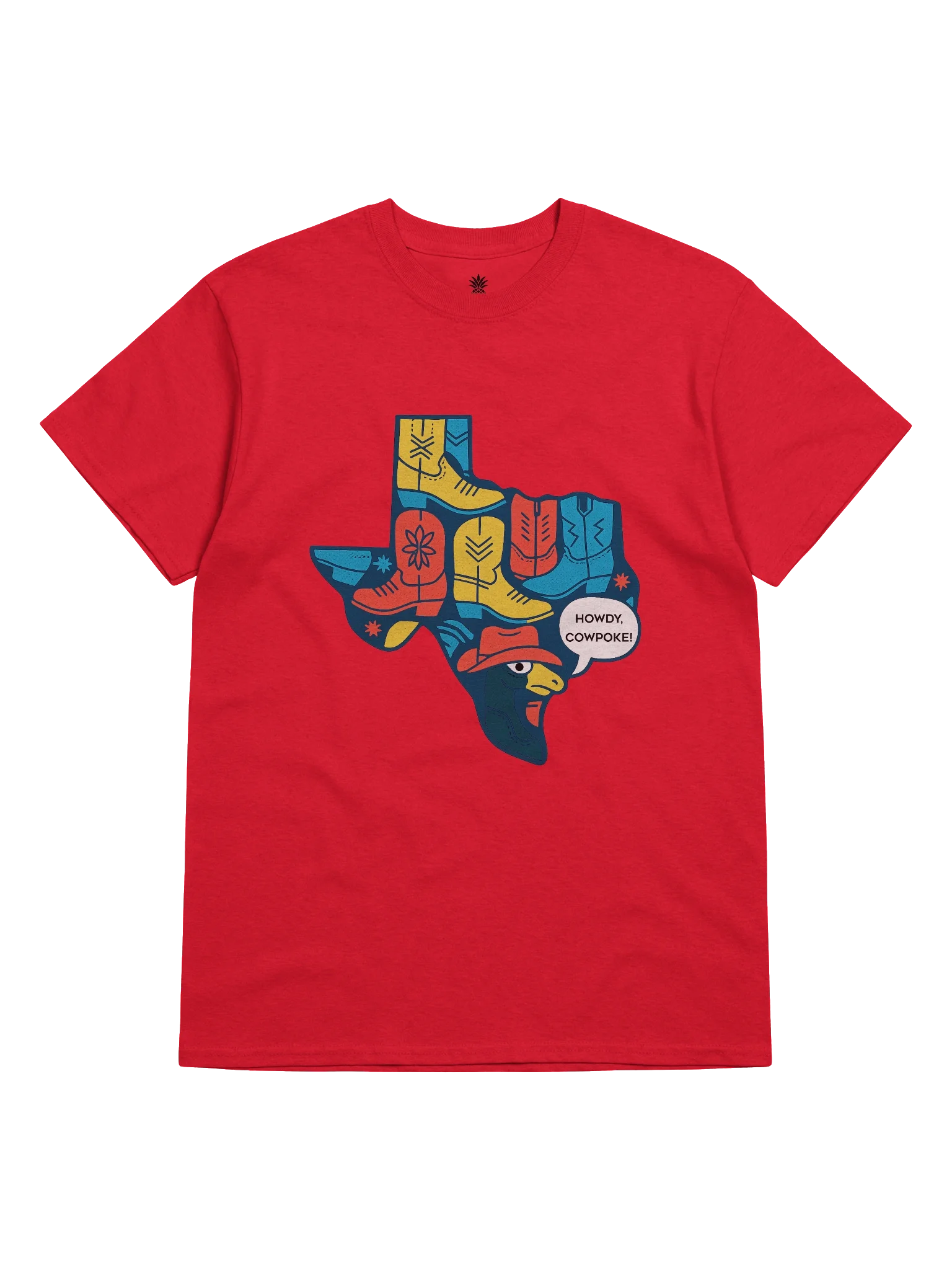 "Howdy, Cowpoke!" Cowboy Hat Duck Texas State Shaped Boxy Fit Unisex T-Shirt product image (44)