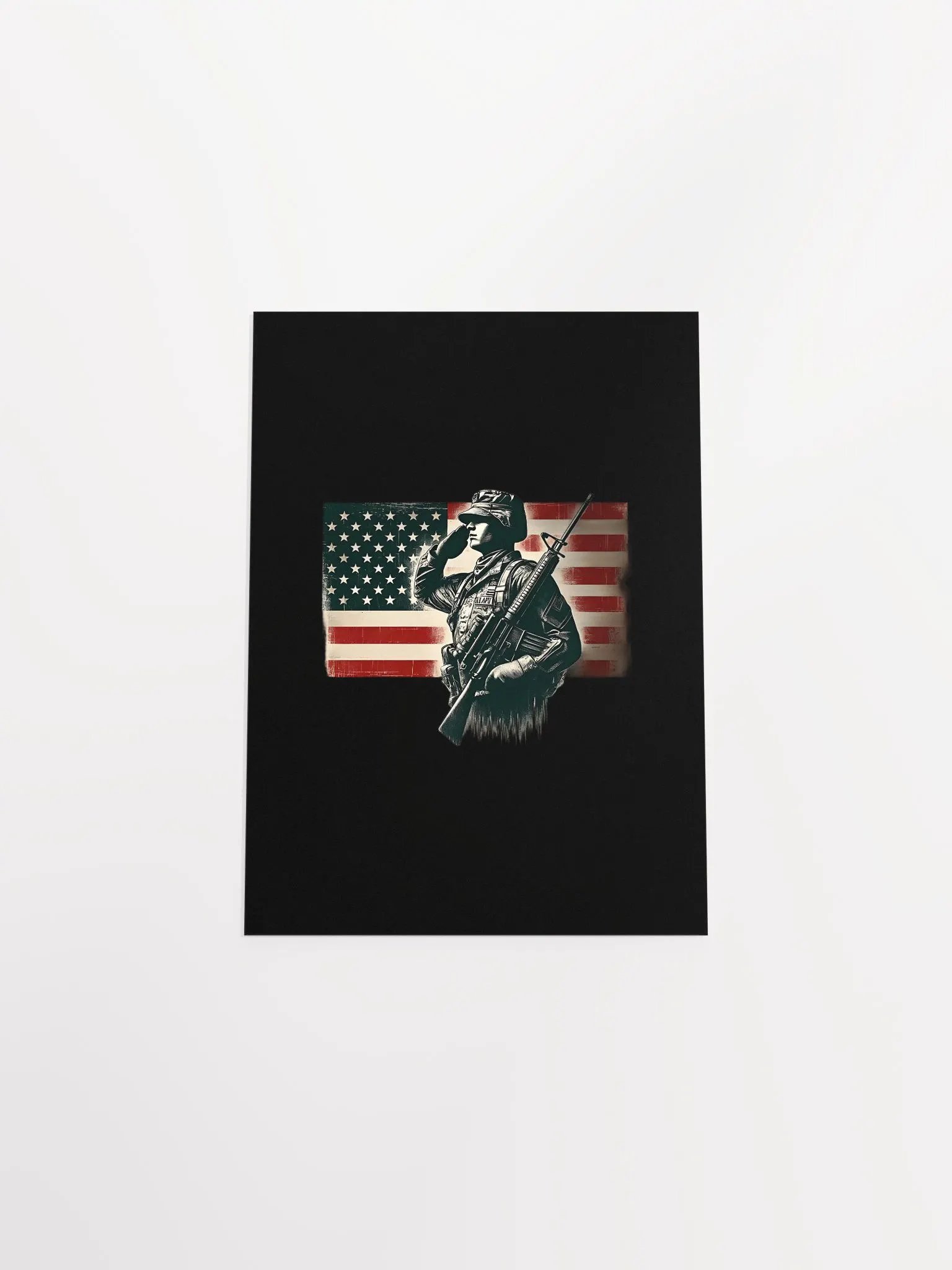 Saluting Soldier - Proud USA Patriotic Tribute Vintage Poster product image (53)