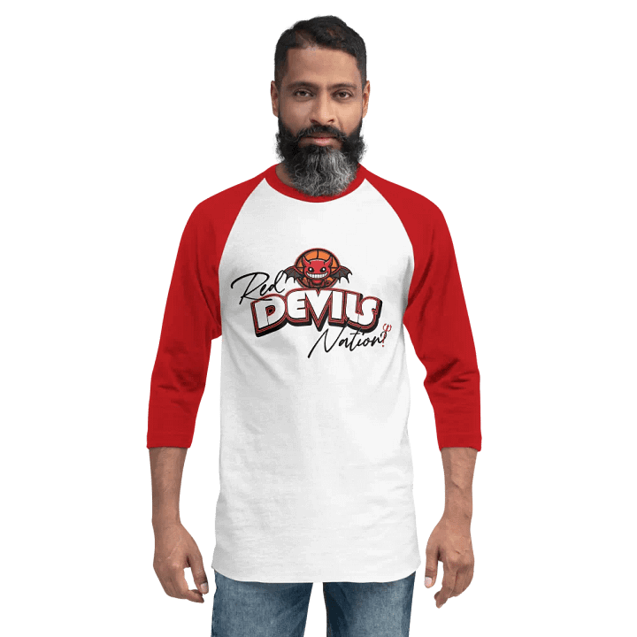 Devils Nation Basketball - 3/4 Sleeve Baseball Tee product image (10)