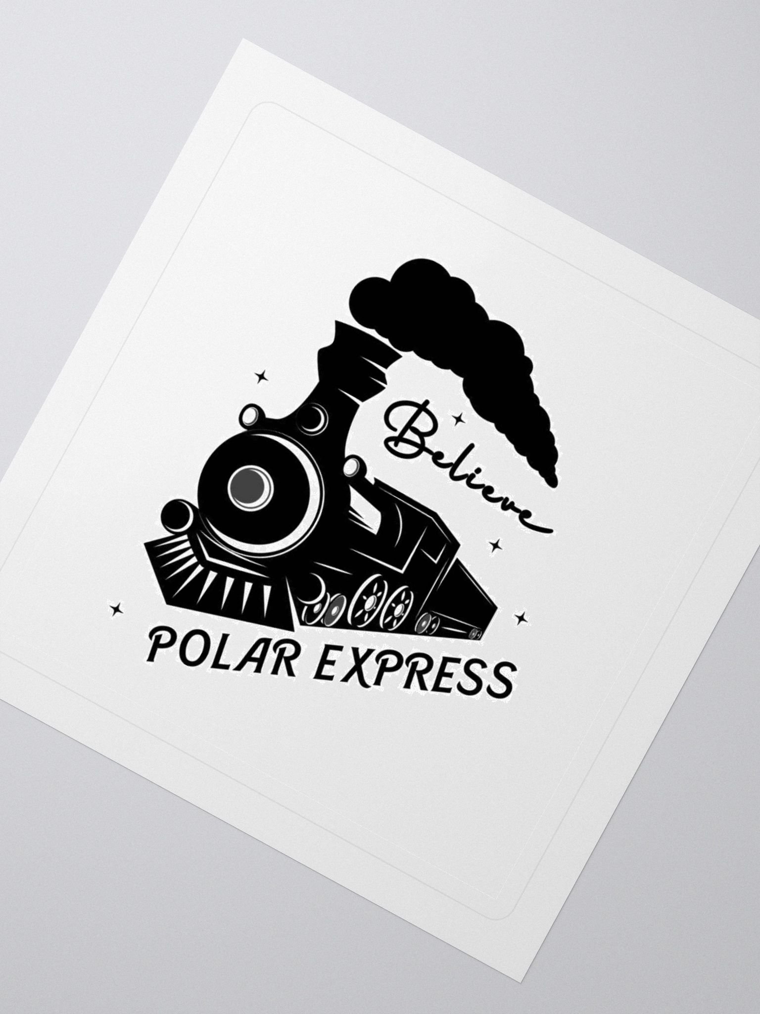 Polar Express Believe Kiss Cut Stickers – Christmas Train Sticker, North Pole Holiday Sticker, Magical Christmas Decal for Gifts, Laptops, Journals & More product image (2)