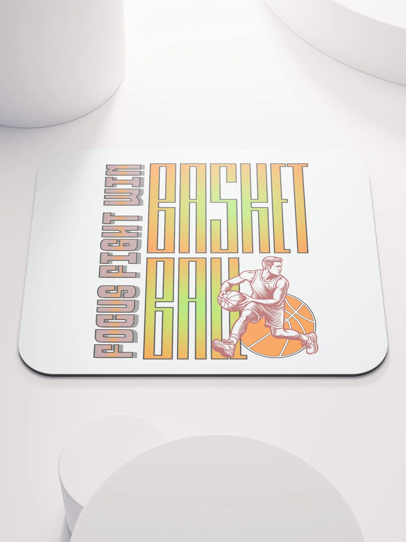 Focus Fight Win Basketball Mouse Pad product image (1)