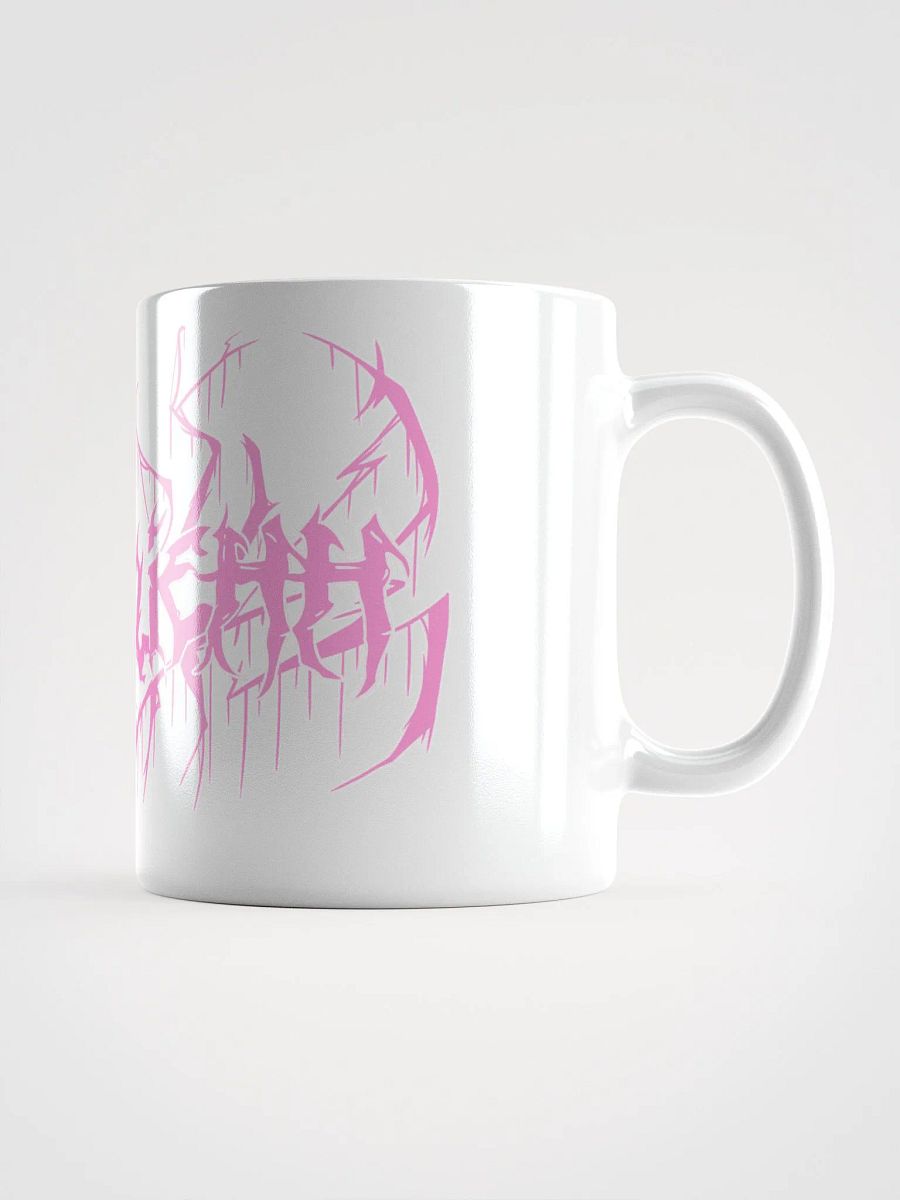 Justloliehh metal logo Pink n White MUG product image (3)