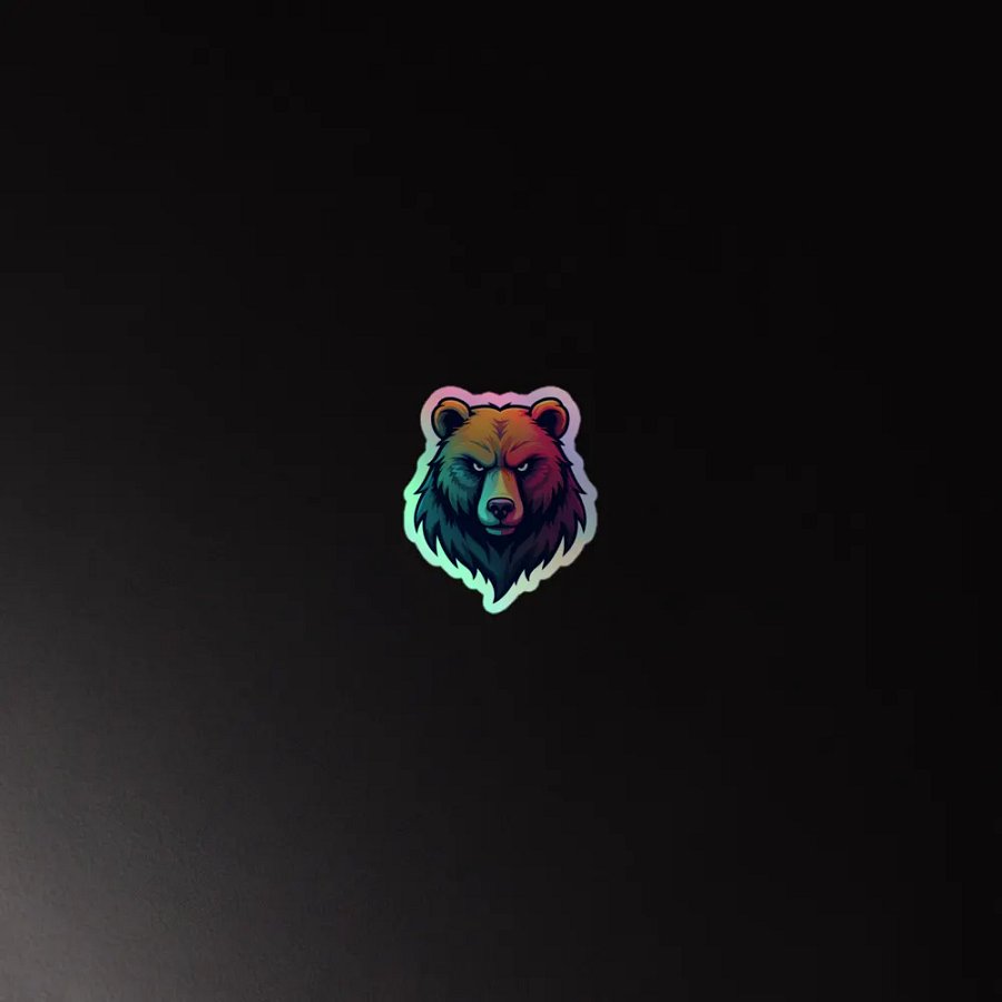 Fierce Bear Holographic Sticker Sheet product image (4)