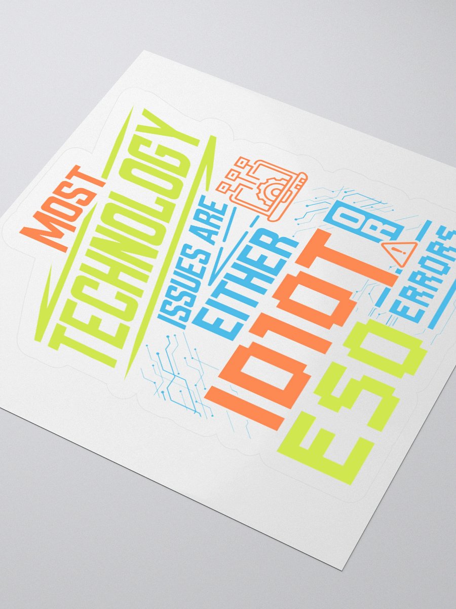 ID10T or ESO Kiss Cut Sticker product image (3)