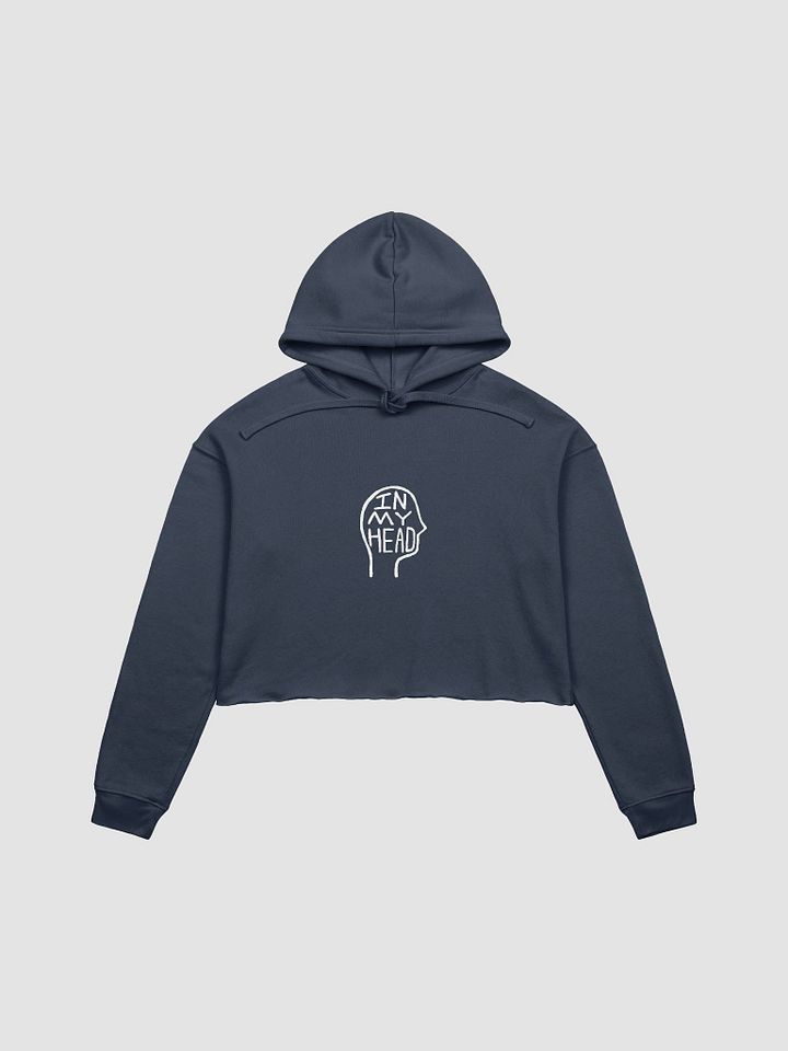 In My Head (white design) fleece cropped hoodie product image (18)