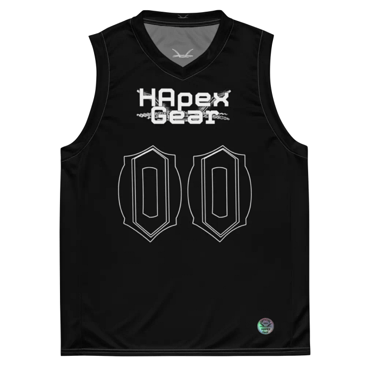 Capital FREAKY HOODY - Black - Recycled Unisex Basketball Jersey - White HApex Gear Black Logo product image (2)