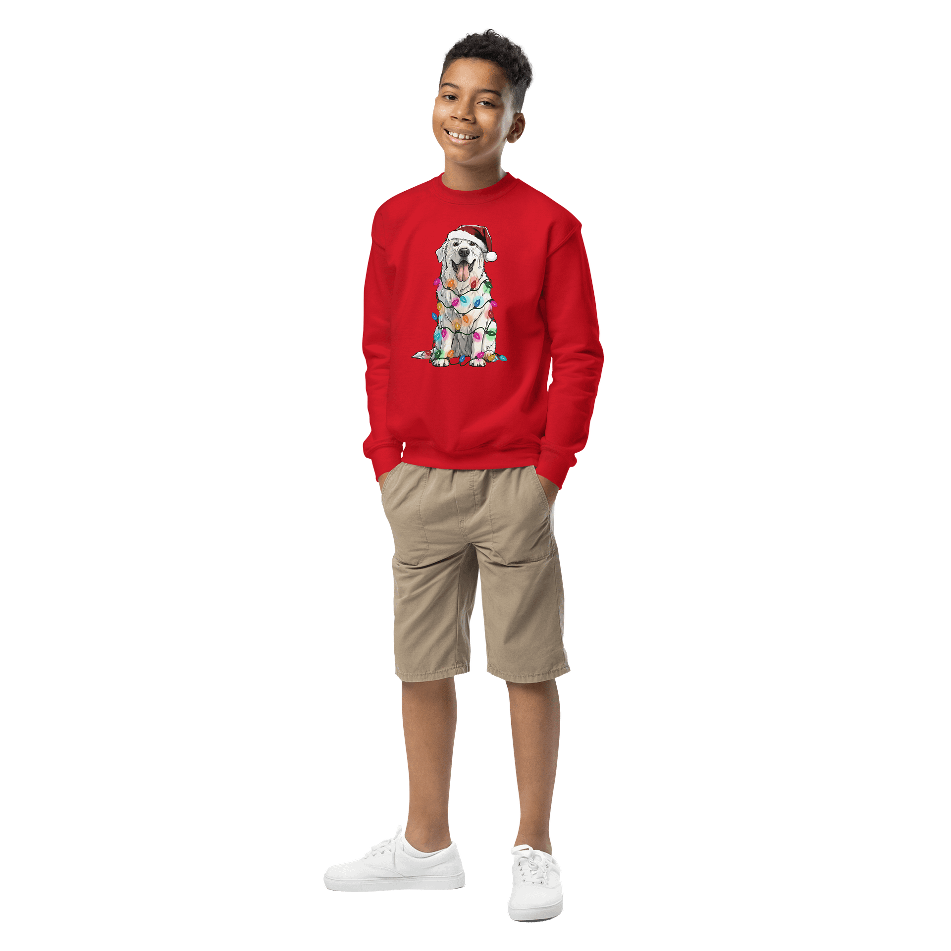 Funny Christmas Great Pyrenees(2) Youth Sweatshirt product image (3)