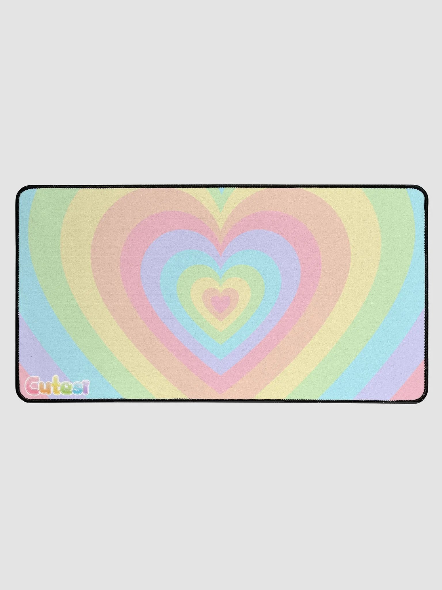 Cutesi Rainbow Heart Large Desk Mat product image (1)