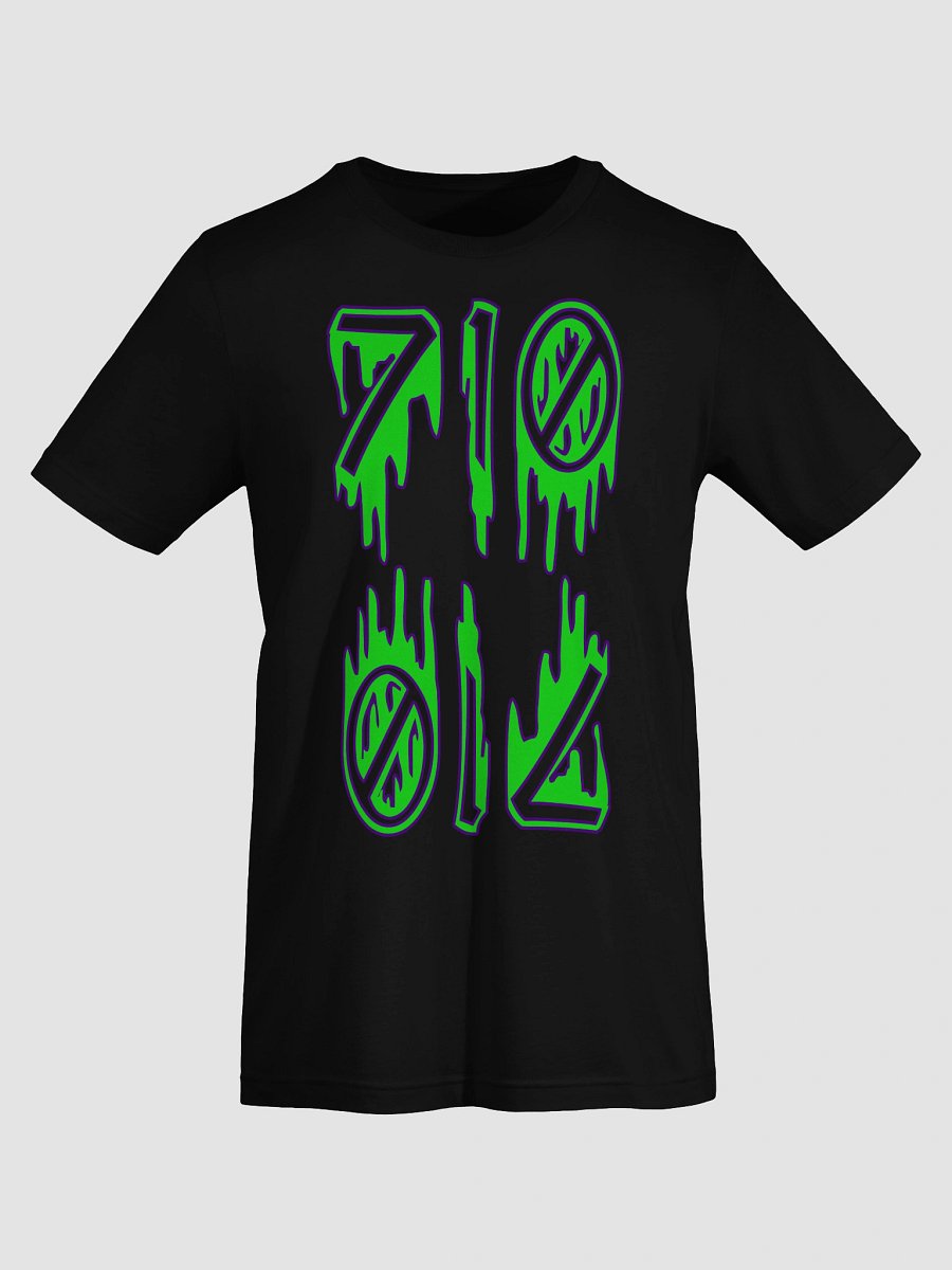 710 OIL Drip Creepy Cannabis Unisex T-Shirt, Stoner Horror Lover Weirdo Weed Tee, Green Purple Ganja Shirt, Reefer Twisted Budz 420 Clothing product image (7)
