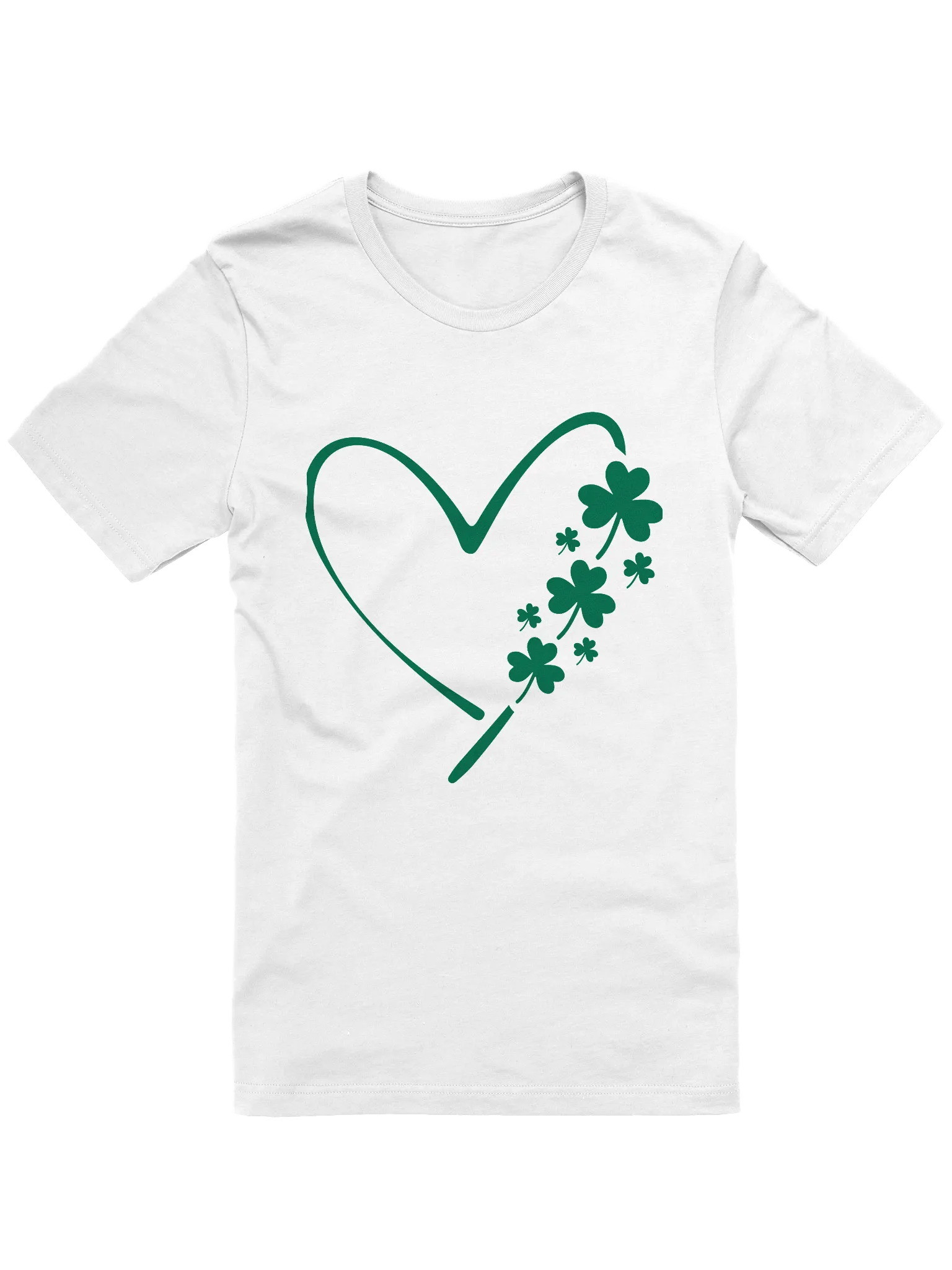 Green St. Patrick's Day Heart Unisex T-Shirt product image (1)