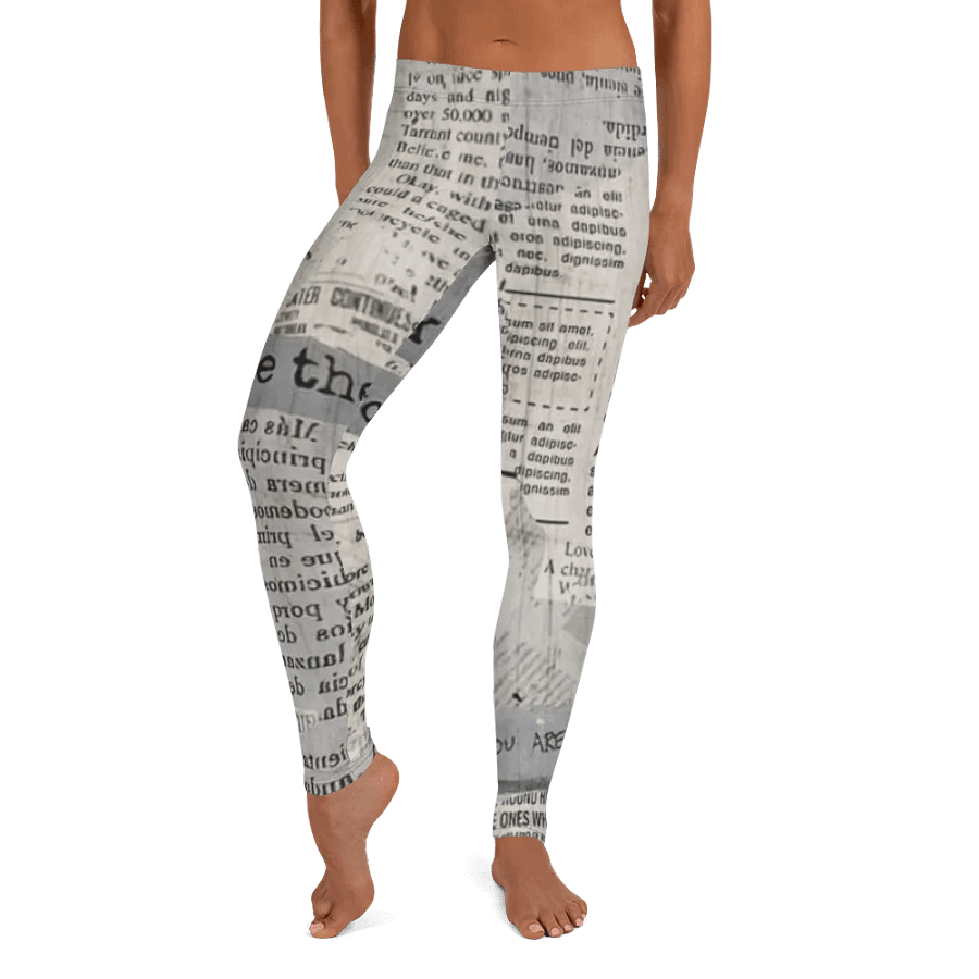 Leggings – Newspaper Style Print for Trendy & Unique Fashion product image (9)