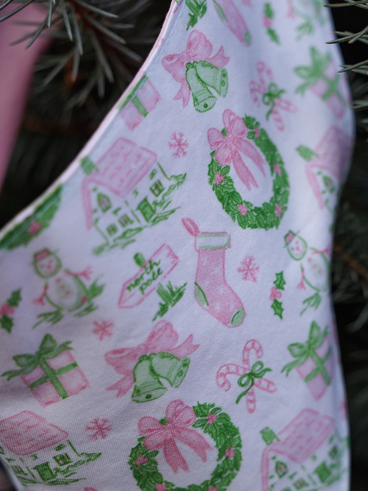 Pink Holiday Scene Bandana product image (2)