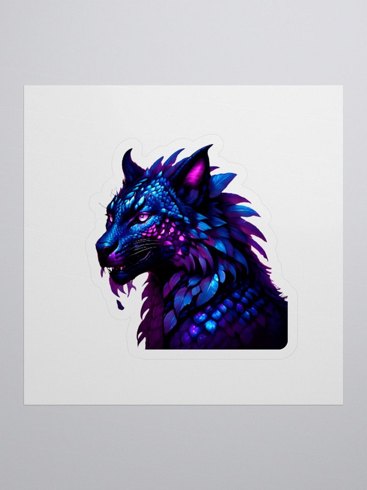 Luminescent Wolf hybrid Fantasy Stickers product image (1)