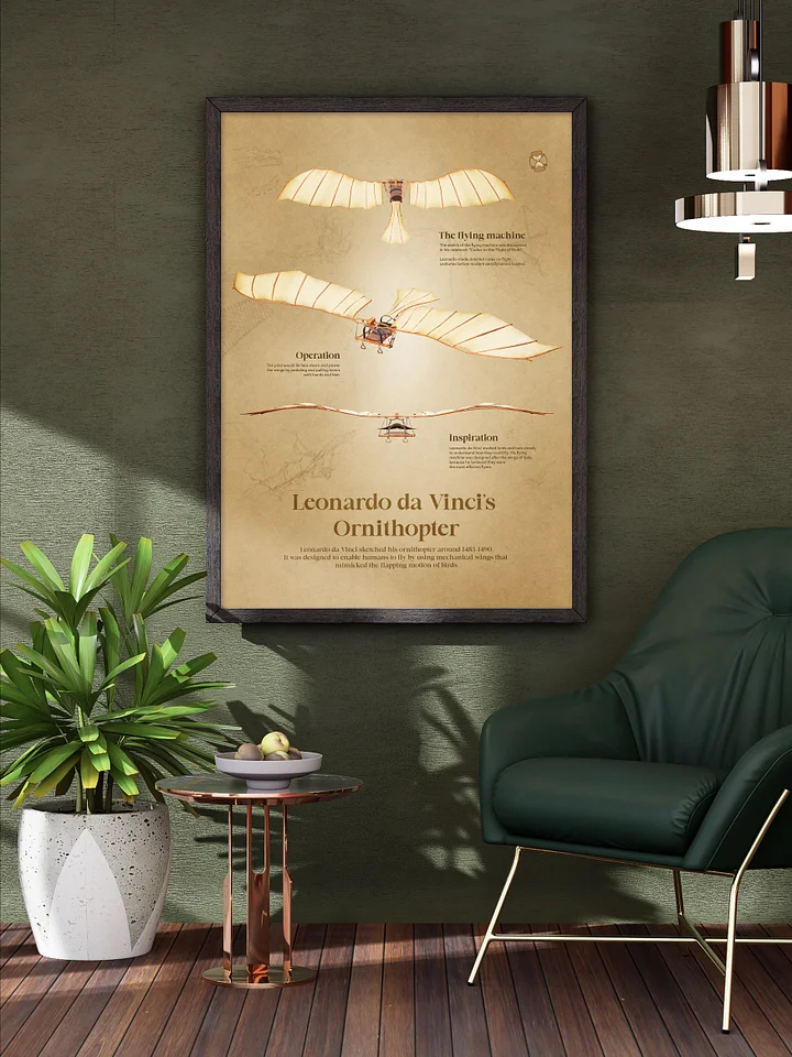 Leonardo da Vinci's Ornithopter (Framed poster) product image (1)
