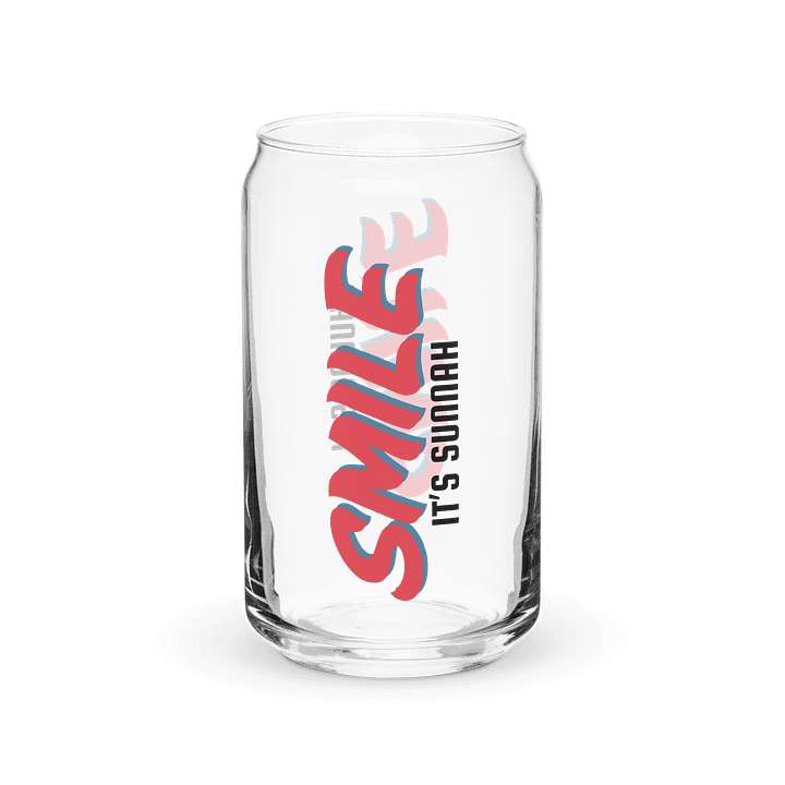 "Smile It's Sunnah" Glass in Vivid Red product image (1)