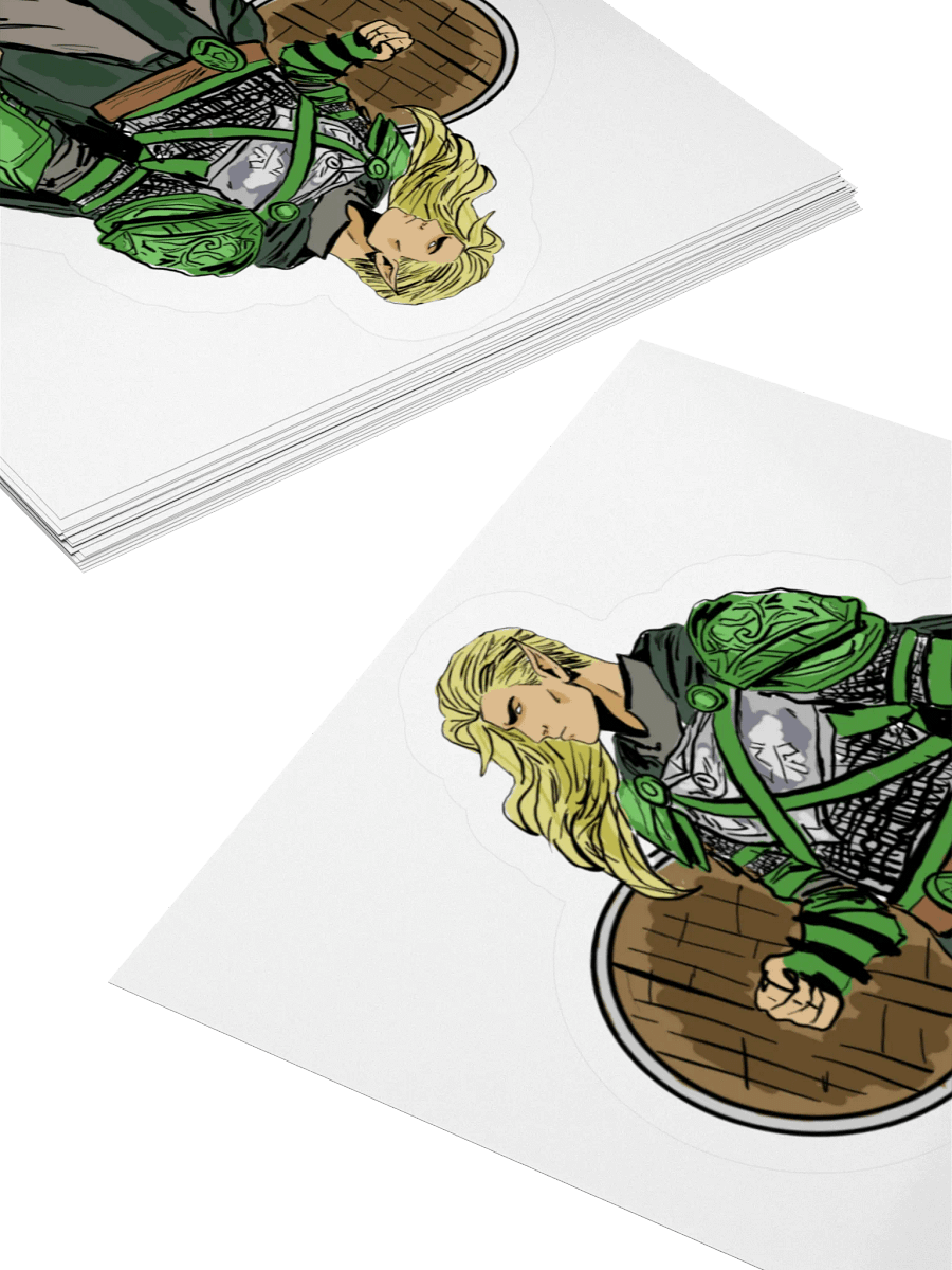 Elven Paladin Sticker product image (10)