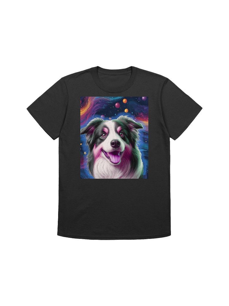 English Shepherd Cosmic Swirl Impressionist Dog Art T-Shirt