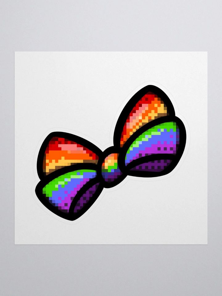 Pixel Pride Bow Sticker product image (1)