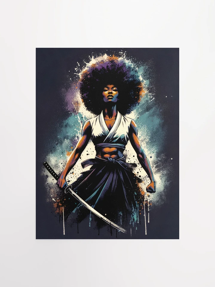 Afro Samurai Girl Art Poster Print product image (1)
