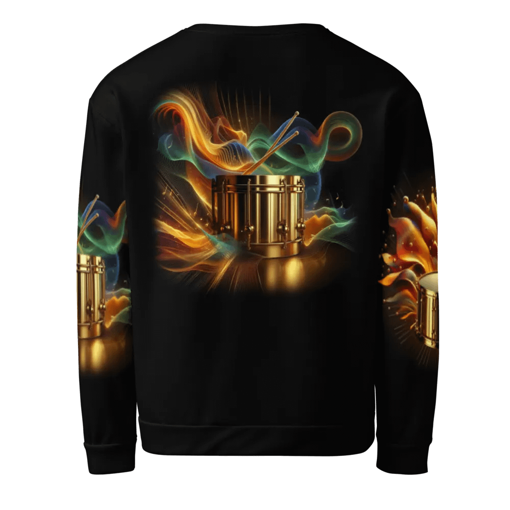 Golden Drum Musical Instrument - All-Over Unisex Sweatshirt #14 product image (2)