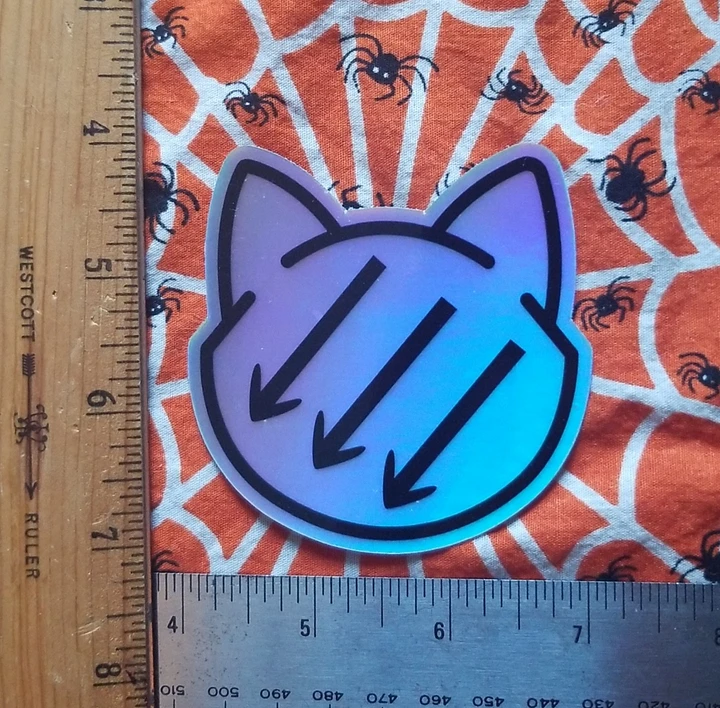 Reflective Arrow Cat Sticker product image (1)