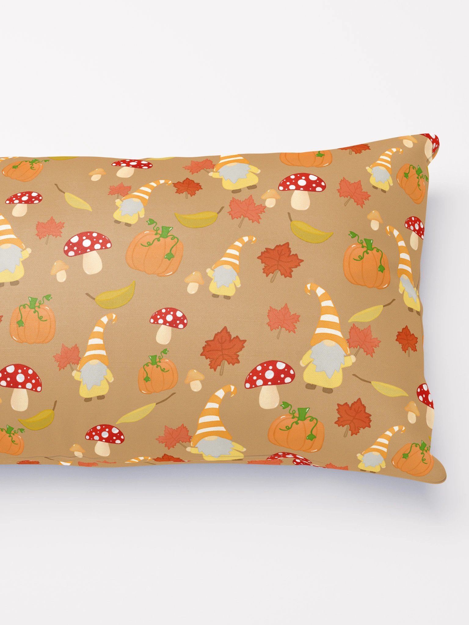 Fall with my Gnomies in Brown Pattern Pillow product image (3)