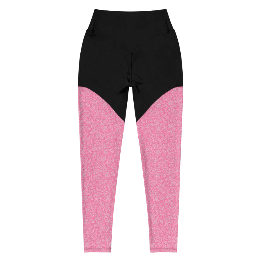 Pink All-Over Print Sports Leggings product image (5)