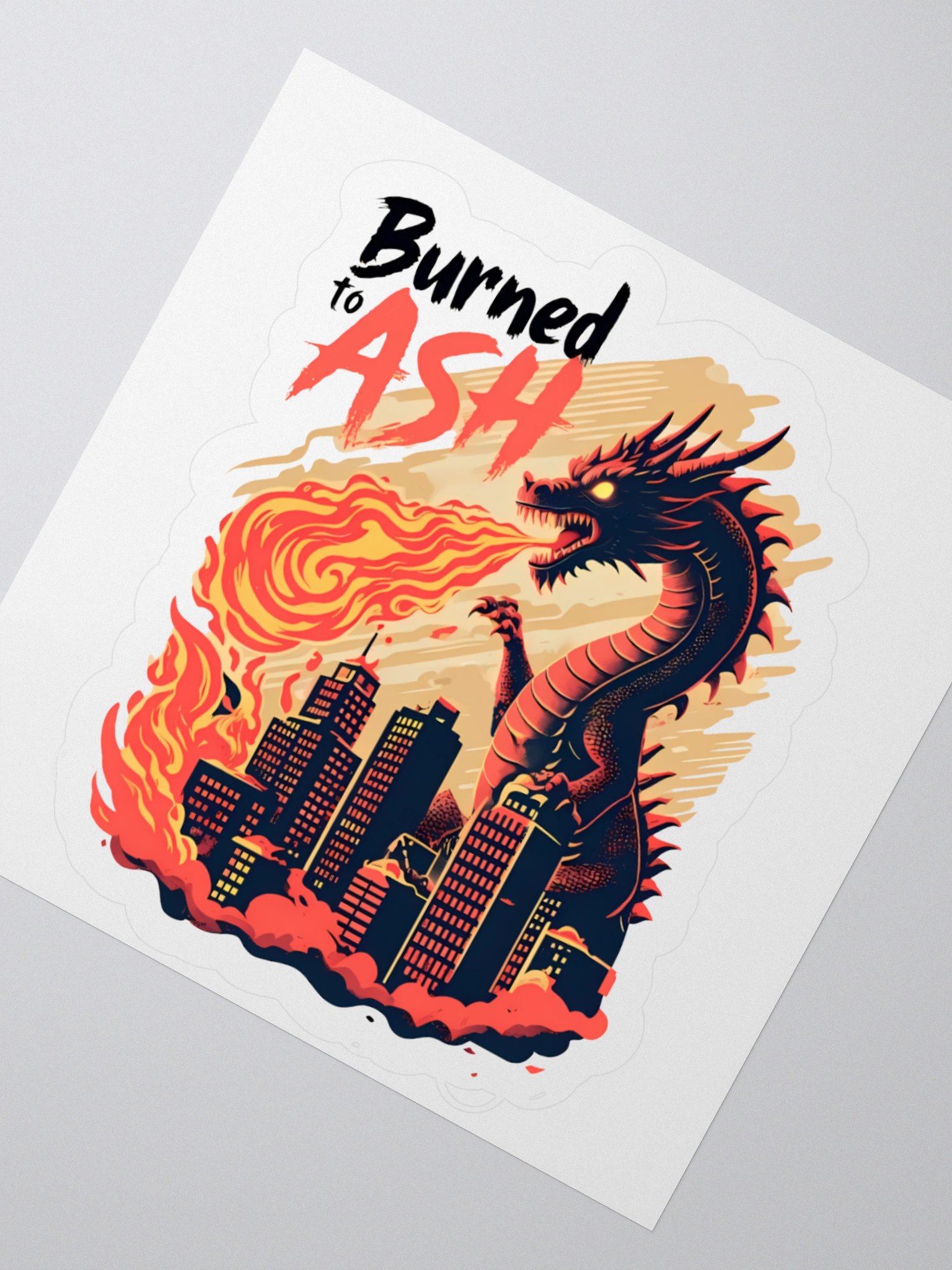 Fiery Dragon Destruction | 'Burned to Ash' Art Print product image (6)