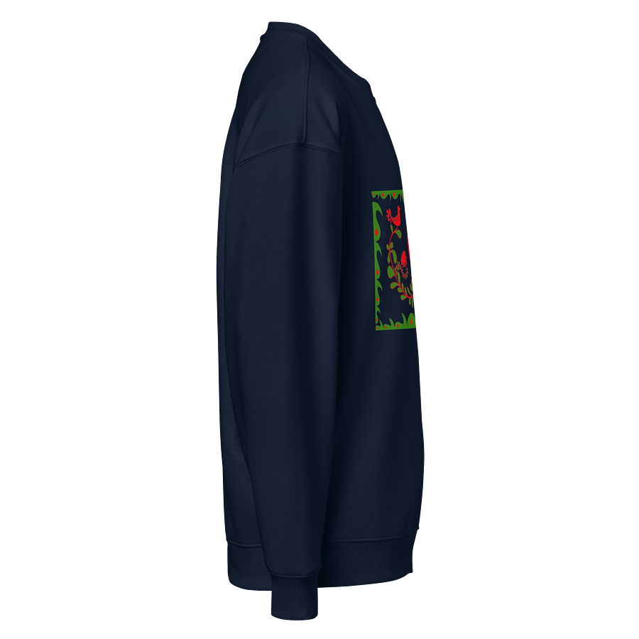Hungarian Deep Blue Folk Art Organic Sweatshirt product image (4)