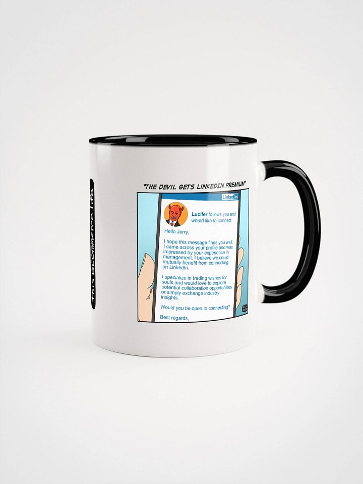 "The Devil gets LinkedIn Premium" mug product image (2)