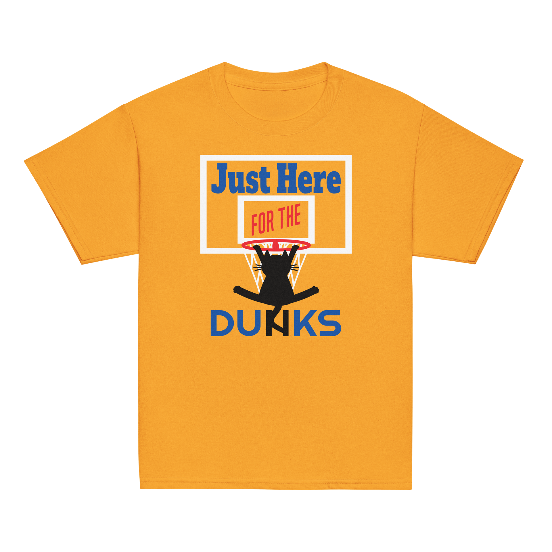 Basketball Cat (Just Here for the DUNKS) - Unisex Youth Heavyweight T-shirt product image (2)