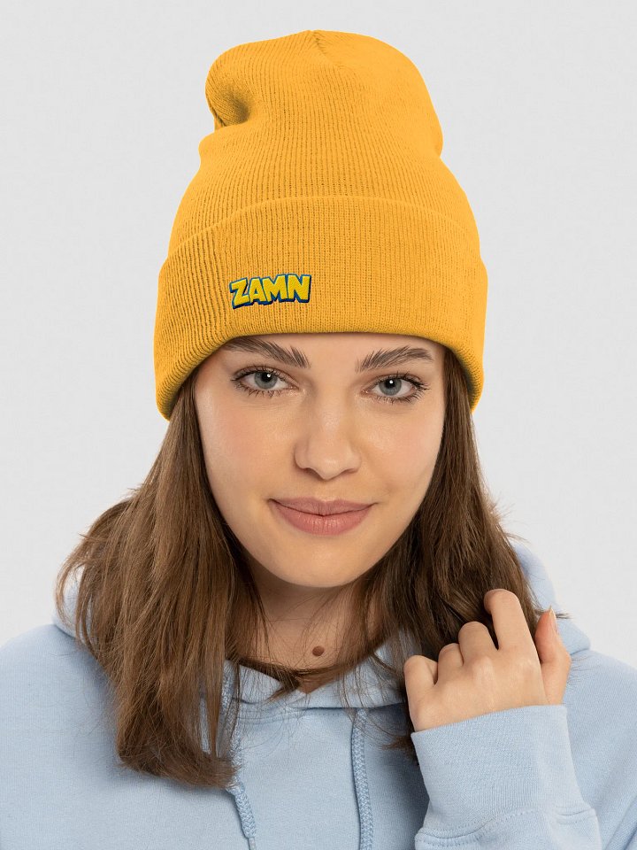 ZAMN Logo Beanie: Gold product image (2)