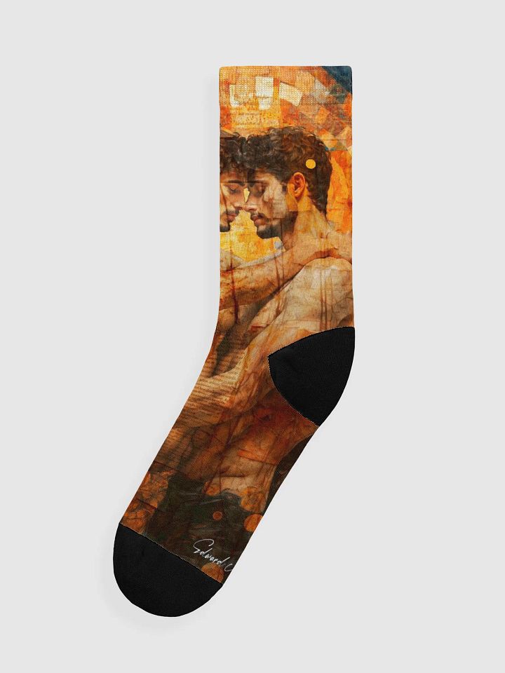 EcoArt Crew Socks-Embrace by Edward Martin product image (1)