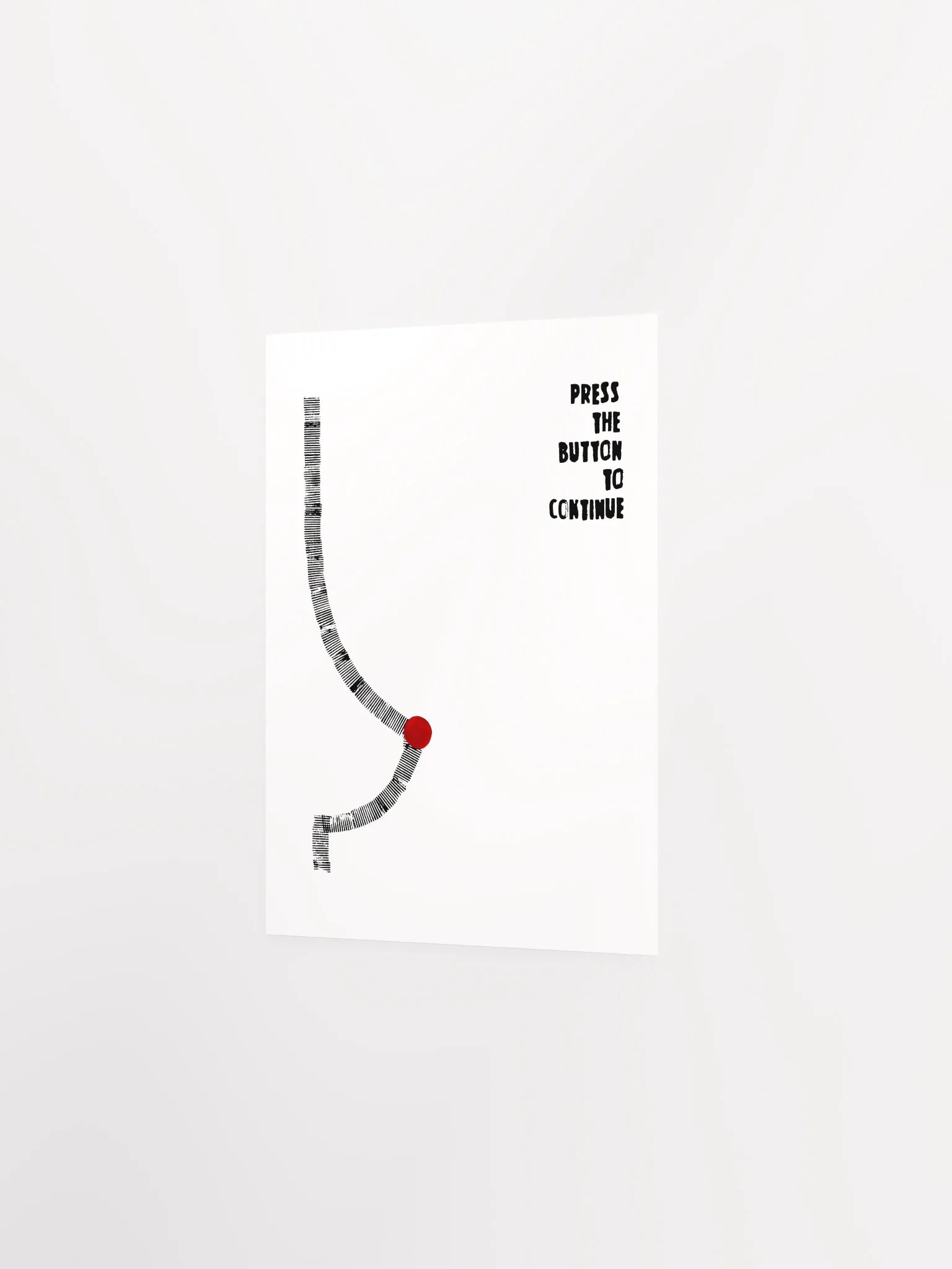 Press the Button to Continue – Art Print product image (2)