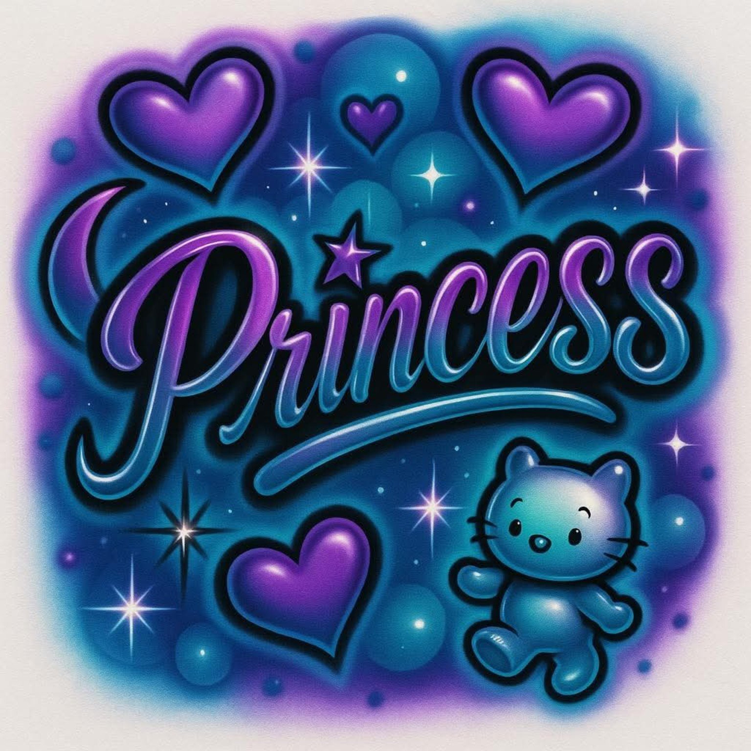 Custom Digital Name Art – Personalized Airbrush Style Design product image (1)