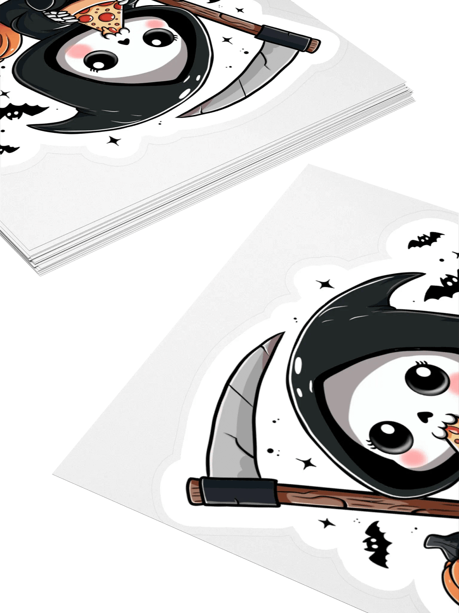 Grim Pizza Party Kiss-Cut Stickers - No Words product image (4)