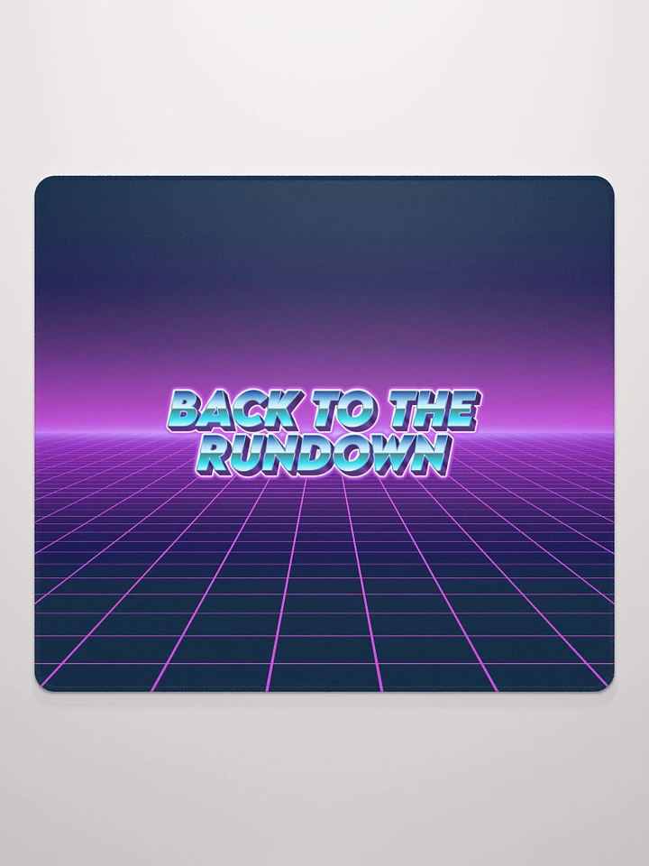 'Back To The Rundown' 80's Synth Grid Gaming Mousepad product image (2)