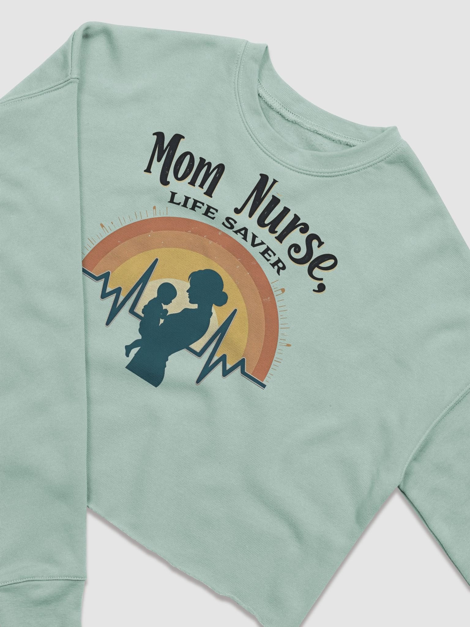 Rainbow Nurse Mom Crop Sweatshirt product image (6)
