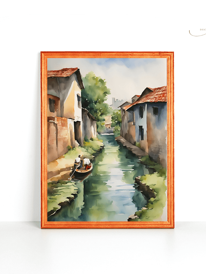 Watercolour Painting Printable Wall Art of BACKWATER product image (1)