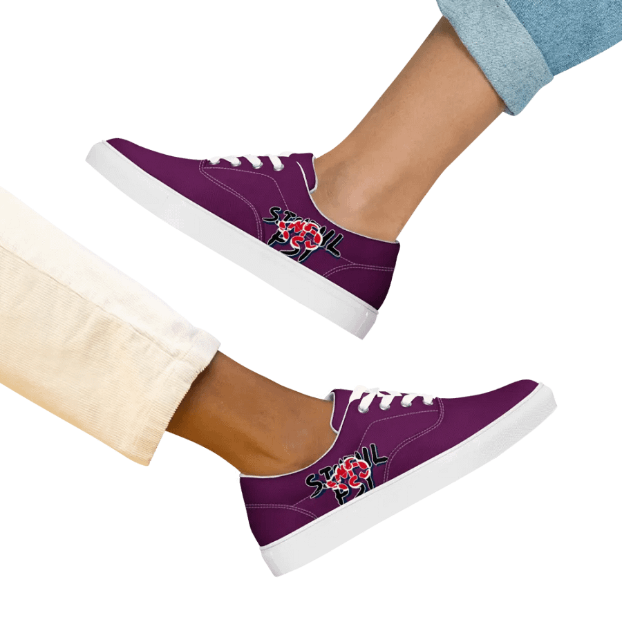 Gengar X Itachi Women's Lace-Up Canvas Shoes product image (10)