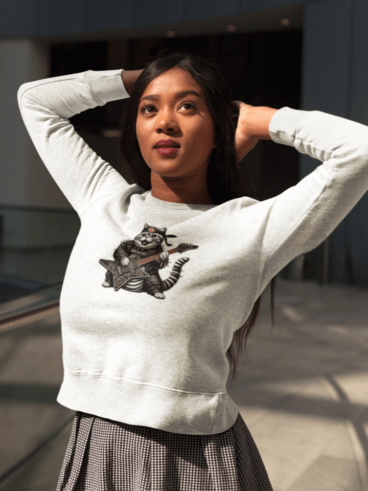Metal Japan Style Meow Crewneck Sweatshirt product image (2)