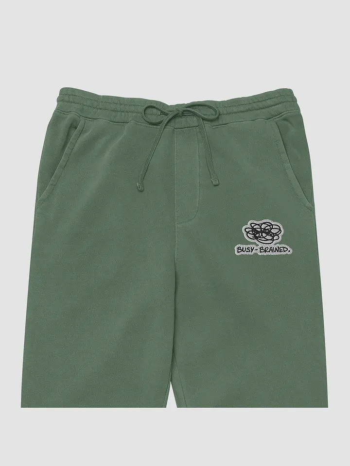 BUSY-BRAINED embroidered pigment sweatpants (bubble design) product image (1)