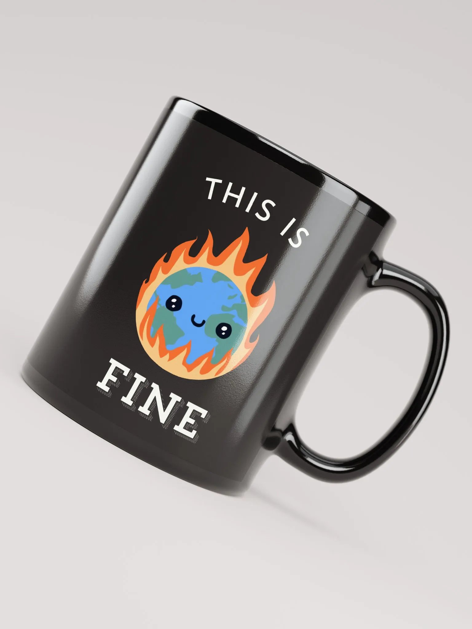 This is Fine Global Meltdown Black Mug product image (4)