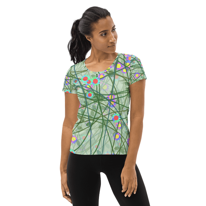 Blossom Burst All-Over Women's Athletic Tee product image (1)